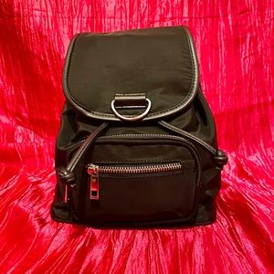 FOREVER 21 Drawstring Small Black Backpack NWT